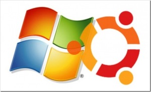 Ubuntu logo and Windows logo