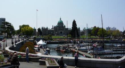 A view of the inner harbour of Victoria